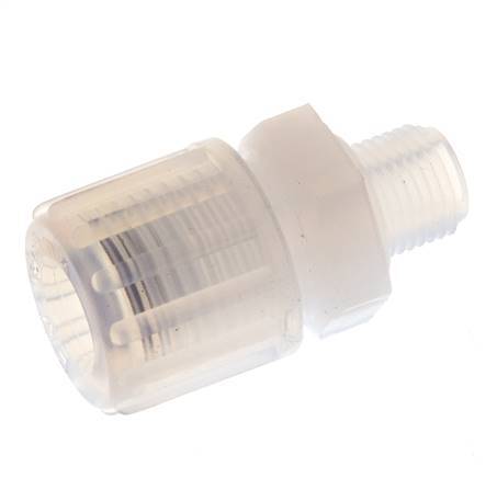Racor de corte recto PFA 8x6 mm y G1/8'' con rosca macho 10 bar