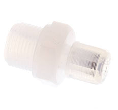 Racor de corte recto PFA de 6x4 mm y G3/8'' con roscas macho 10 bar