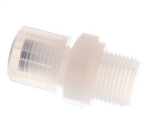 Racor de corte recto PFA 8x6 mm y G3/8'' con roscas macho 10 bar