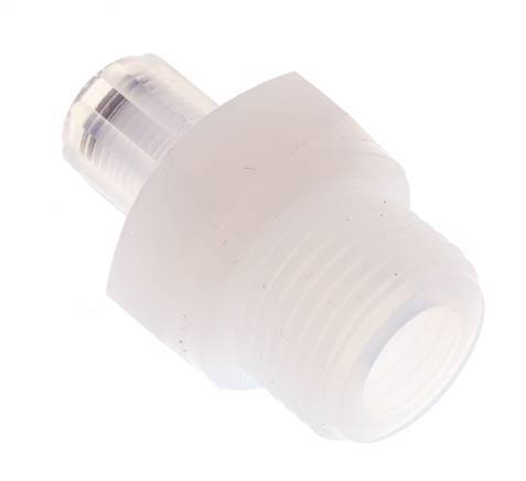 Accesorio de corte recto PFA de 6x4 mm y G1/2'' con roscas macho 10 bar