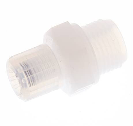 Racor de corte recto PFA 8x6 mm y G1/2'' con roscas macho 10 bar