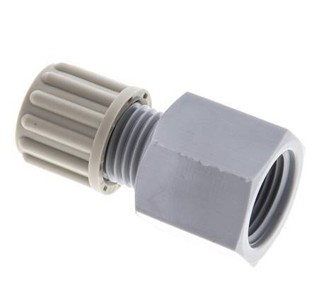 8x6mm & G3/8'' PA Straight Compression Fitting with Female Threads 10 bar