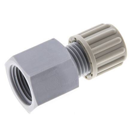 8x6mm & G3/8'' PA Straight Compression Fitting with Female Threads 10 bar