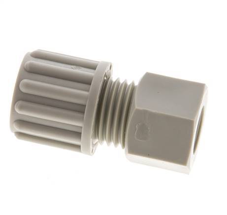 8x6mm & G1/8'' PP Straight Compression Fitting with Female Threads 10 bar