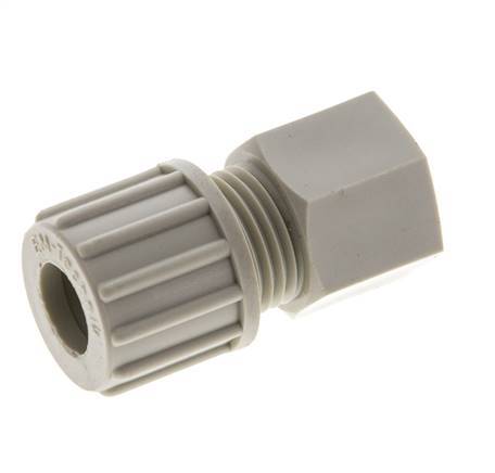 10x8mm & G1/8'' PP Straight Compression Fitting with Female Threads 10 bar