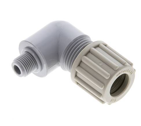 12x9mm & G1/8'' PA Elbow Compression Fitting with Male Threads 10 bar