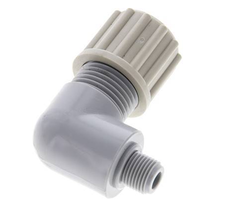 12x9mm & G1/8'' PA Elbow Compression Fitting with Male Threads 10 bar