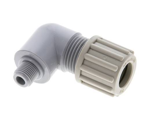 12x9mm & G1/8'' PA Elbow Compression Fitting with Male Threads 10 bar