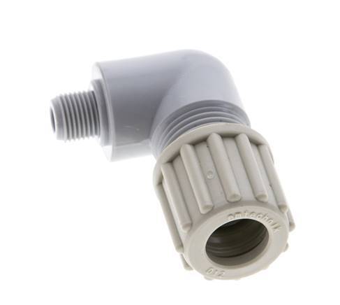 12x9mm & G1/8'' PA Elbow Compression Fitting with Male Threads 10 bar
