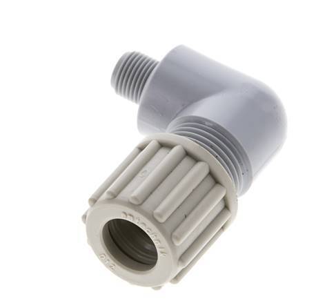 12x9mm & G1/8'' PA Elbow Compression Fitting with Male Threads 10 bar