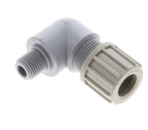 14x12mm & G1/4'' PA Elbow Compression Fitting with Male Threads 10 bar