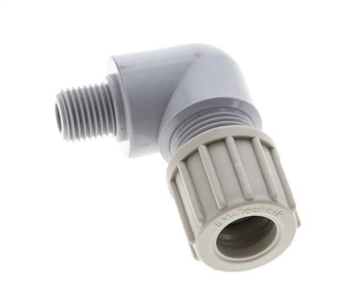 14x12mm & G1/4'' PA Elbow Compression Fitting with Male Threads 10 bar