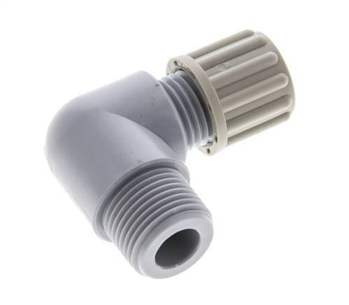 8x6mm & G3/8'' PA Elbow Compression Fitting with Male Threads 10 bar [2 Pieces]