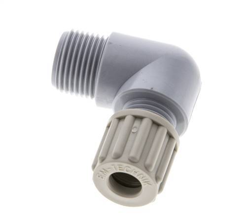 8x6mm & G3/8'' PA Elbow Compression Fitting with Male Threads 10 bar [2 Pieces]