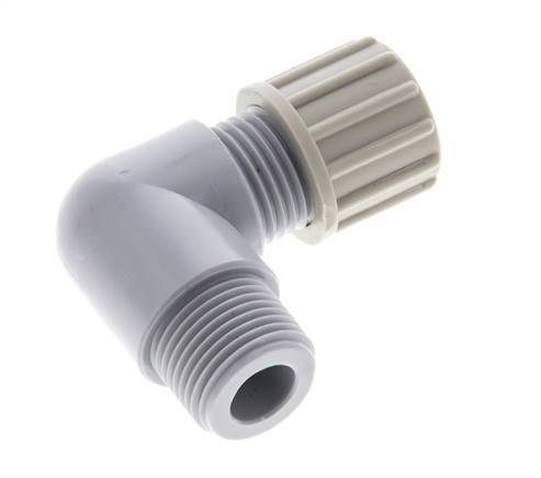 10x8mm & G3/8'' PA Elbow Compression Fitting with Male Threads 10 bar