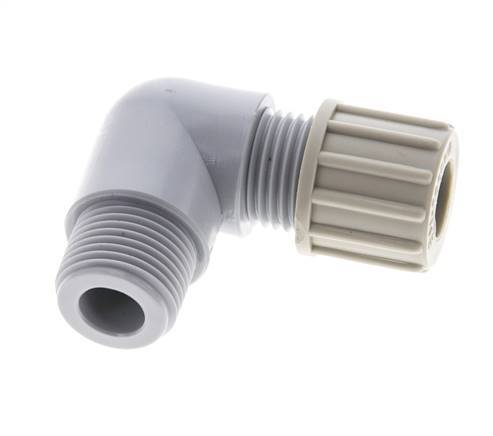 10x8mm & G3/8'' PA Elbow Compression Fitting with Male Threads 10 bar