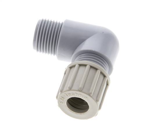 10x8mm & G3/8'' PA Elbow Compression Fitting with Male Threads 10 bar