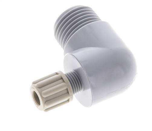 6x4mm & G1/2'' PA Elbow Compression Fitting with Male Threads 10 bar [2 Pieces]