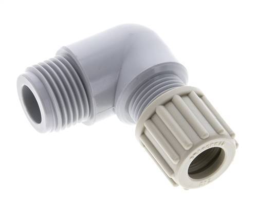 12x10mm & G1/2'' PA Elbow Compression Fitting with Male Threads 10 bar