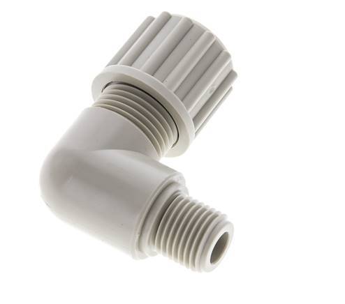 12x9mm & G1/4'' PP Elbow Compression Fitting with Male Threads 10 bar