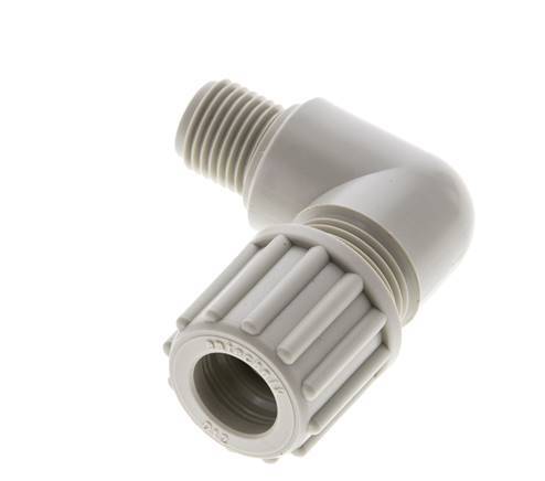 12x9mm & G1/4'' PP Elbow Compression Fitting with Male Threads 10 bar