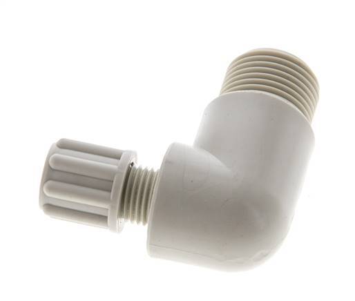 6x4mm & G3/8'' PP Elbow Compression Fitting with Male Threads 10 bar