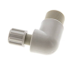 6x4mm & G3/8'' PP Elbow Compression Fitting with Male Threads 10 bar