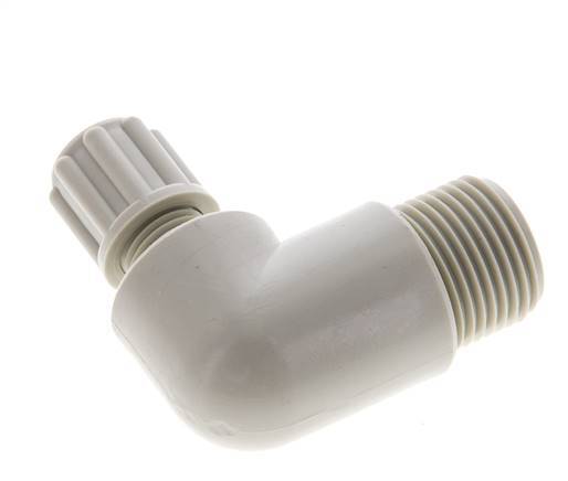 6x4mm & G3/8'' PP Elbow Compression Fitting with Male Threads 10 bar