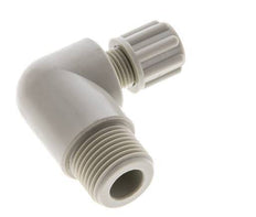 6x4mm & G3/8'' PP Elbow Compression Fitting with Male Threads 10 bar