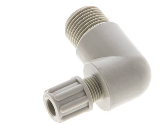 6x4mm & G3/8'' PP Elbow Compression Fitting with Male Threads 10 bar