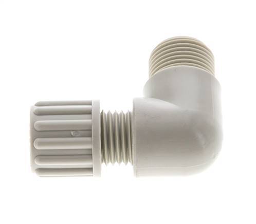 8x6mm & G3/8'' PP Elbow Compression Fitting with Male Threads 10 bar