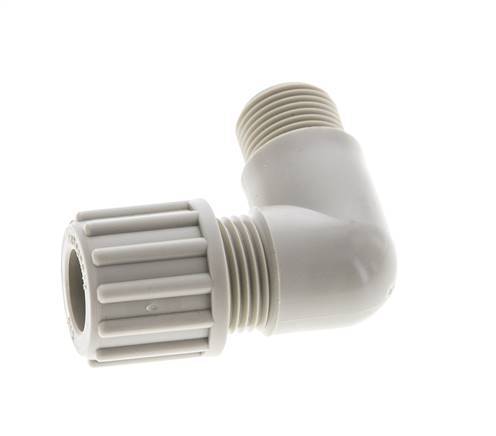 12x9mm & G3/8'' PP Elbow Compression Fitting with Male Threads 10 bar