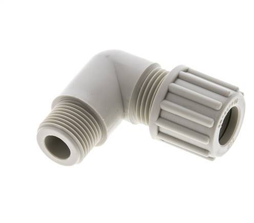 12x9mm & G3/8'' PP Elbow Compression Fitting with Male Threads 10 bar