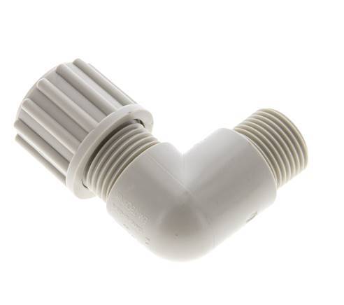 12x10mm & G3/8'' PP Elbow Compression Fitting with Male Threads 10 bar