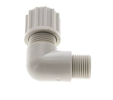 12x10mm & G3/8'' PP Elbow Compression Fitting with Male Threads 10 bar