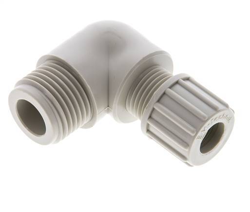 10x8mm & G1/2'' PP Elbow Compression Fitting with Male Threads 10 bar