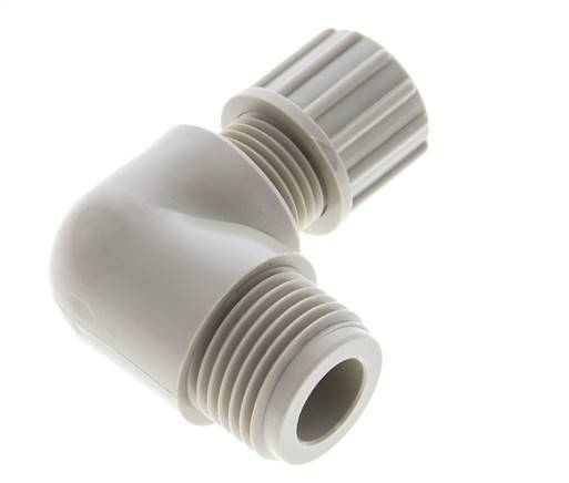 10x8mm & G1/2'' PP Elbow Compression Fitting with Male Threads 10 bar