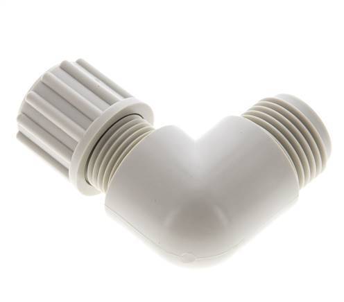 6x4mm & G1/4'' PVDF Elbow Compression Fitting with Male Threads 10 bar