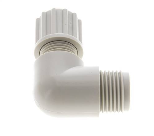 6x4mm & G1/2'' PVDF Elbow Compression Fitting with Male Threads 10 bar