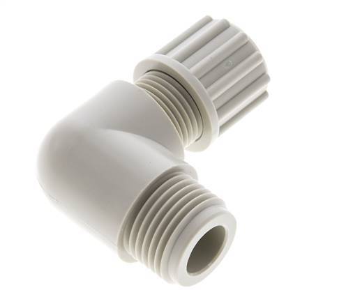12x9mm & G1/2'' PP Elbow Compression Fitting with Male Threads 10 bar