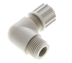 12x10mm & G1/4'' PVDF Elbow Compression Fitting with Male Threads 10 bar
