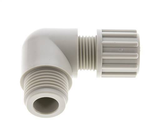 12x9mm & G1/2'' PP Elbow Compression Fitting with Male Threads 10 bar
