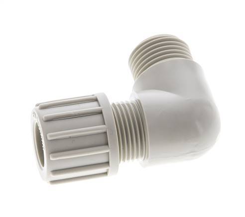 6x4mm & G1/4'' PVDF Elbow Compression Fitting with Male Threads 10 bar