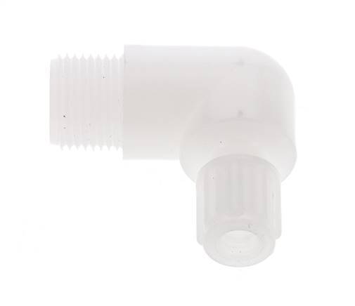 12x10mm & G3/8'' PVDF Elbow Compression Fitting with Male Threads 10 bar