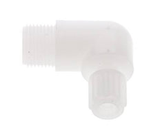 12x10mm & G3/8'' PVDF Elbow Compression Fitting with Male Threads 10 bar