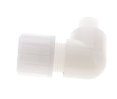 12x10mm & G3/8'' PVDF Elbow Compression Fitting with Male Threads 10 bar