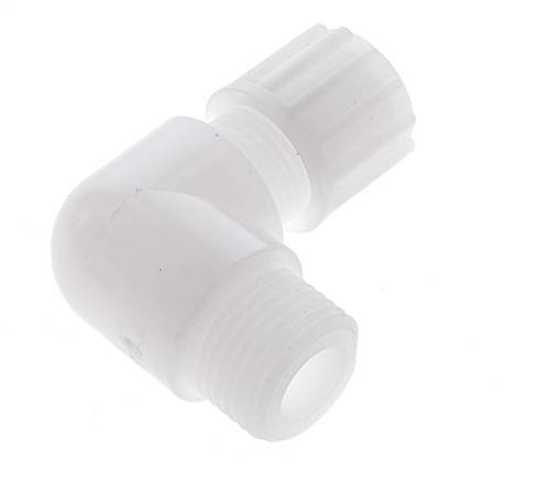 12x10mm & G1/2'' PVDF Elbow Compression Fitting with Male Threads 10 bar