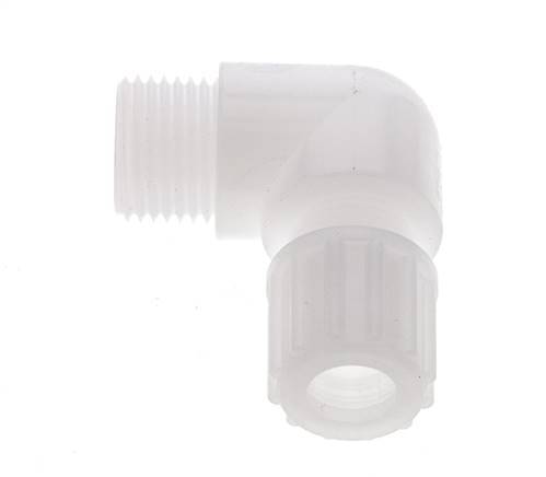 12x10mm & G1/2'' PVDF Elbow Compression Fitting with Male Threads 10 bar