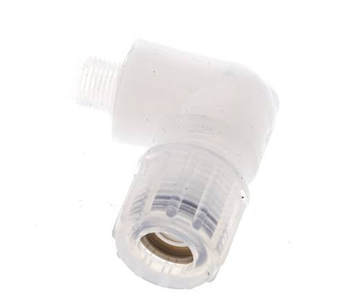 10x8mm & G1/8'' PFA Elbow Cutting Fitting with Male Threads 10 bar