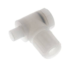 Accesorio de compresión acodado de PVDF 8x6 mm y G1/8'' con rosca macho y perno banjo 10 bar